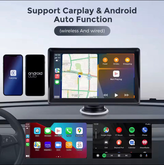 Ecran CarPlay portable sans installation - modernisez votre voiture en 2 minute